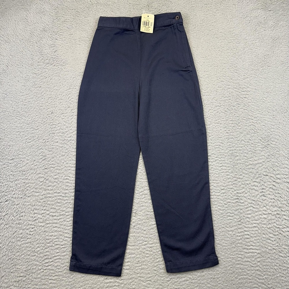 Polo Ralph‎ Lauren Boys Size 6 Navy Blue Cotton Elastic Waist Chino Pants NEW